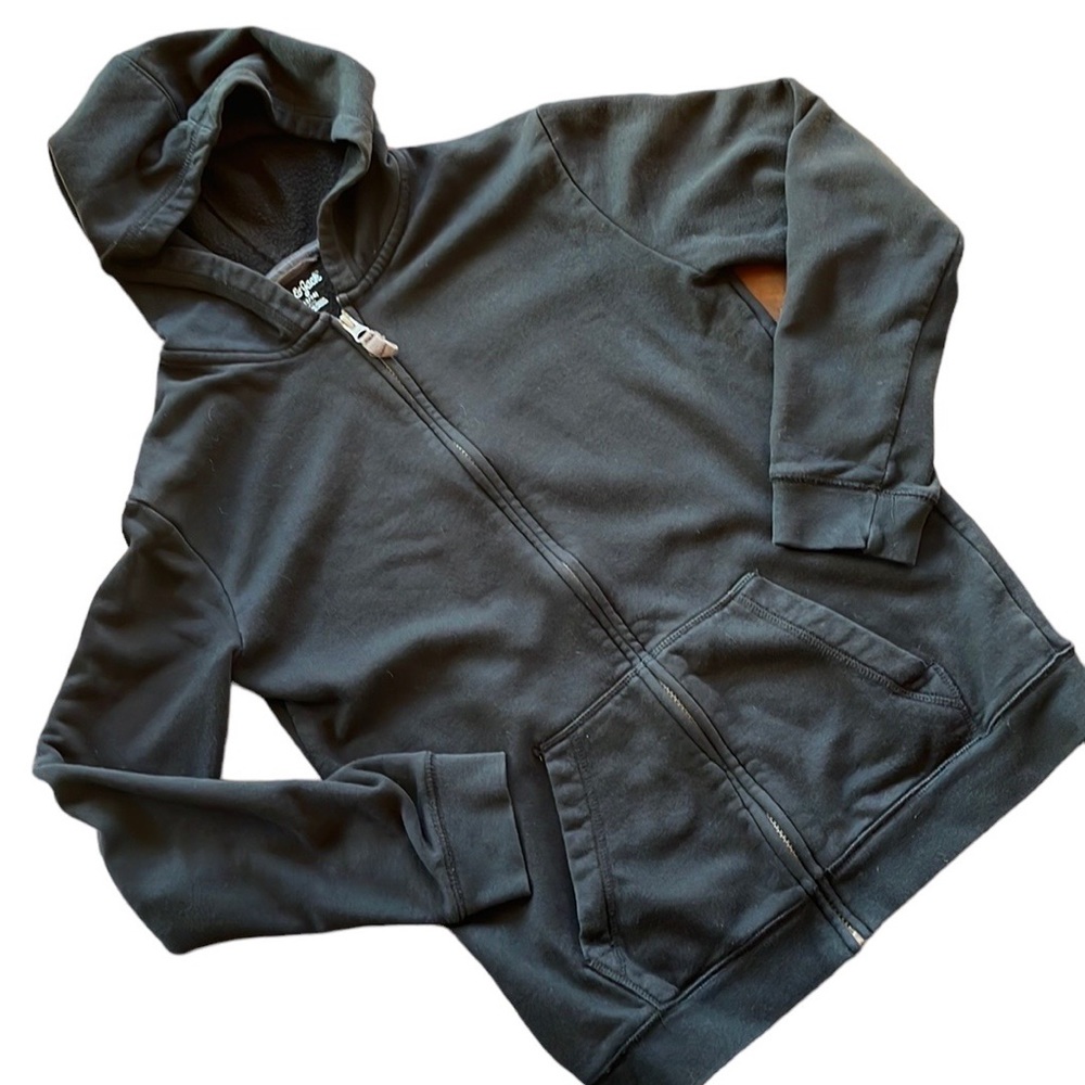 Cat & Jack | Black Zip-up Hoodie Sweatshirt sz L (12/14)
